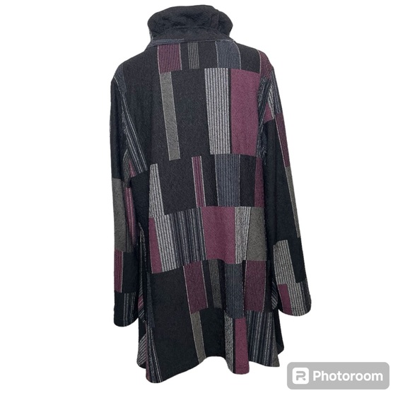 MOONLIGHT Y & S Fashion Women's Jacket Cardigan Geometric Art to Wear Lagenlook - Picture 2 of 15
